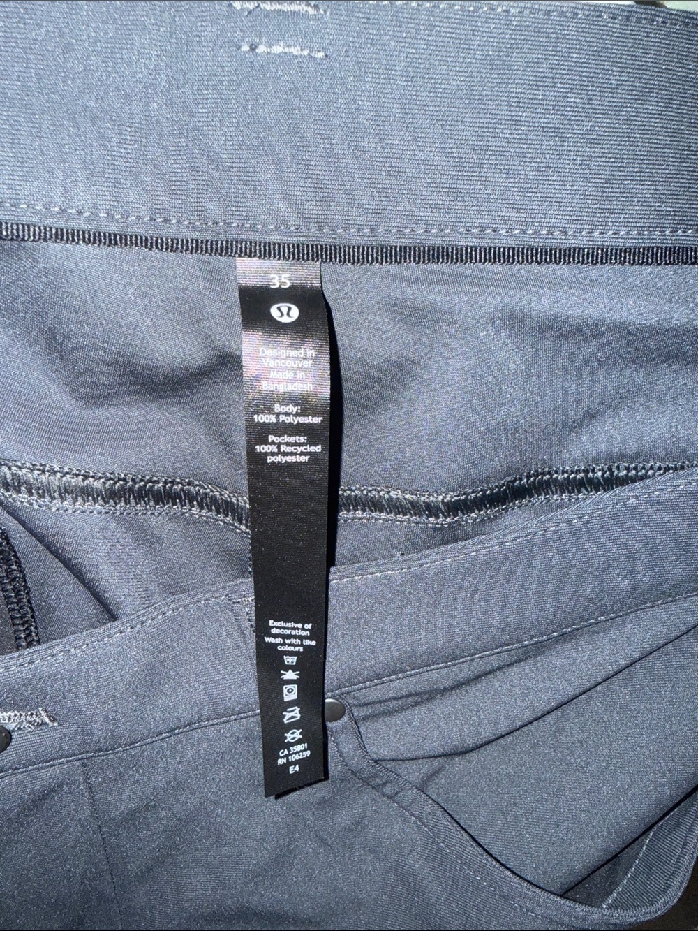 Lululemon ABC 5-Pocket Pants Men’s 35 Black - Picture 4 of 5